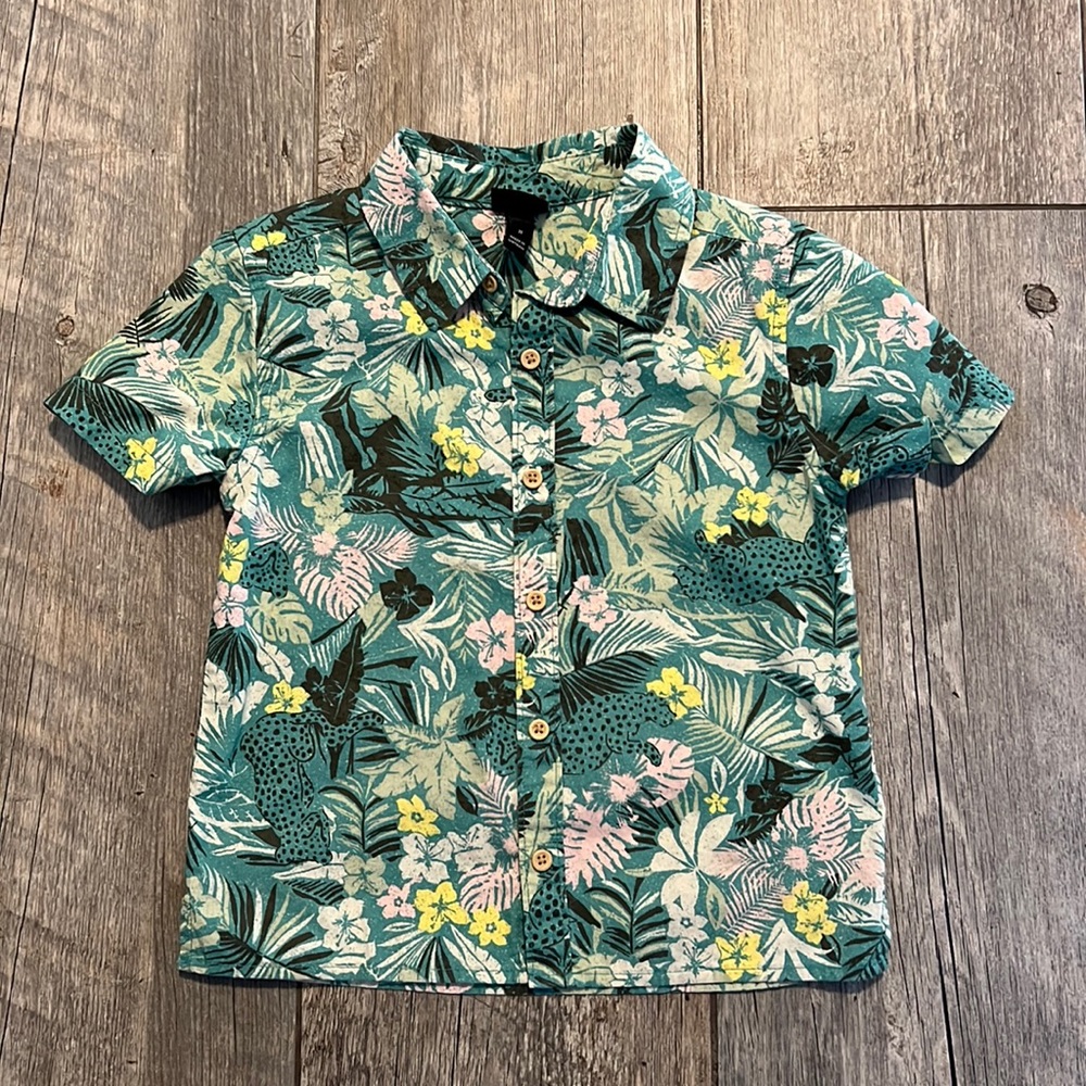 Art Class Toddler Short Sleeve Button Down Shirt